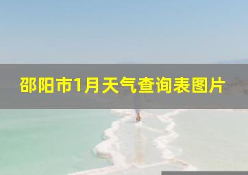 邵阳市1月天气查询表图片