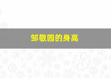 邹敬园的身高