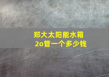 郑大太阳能水箱2o管一个多少钱