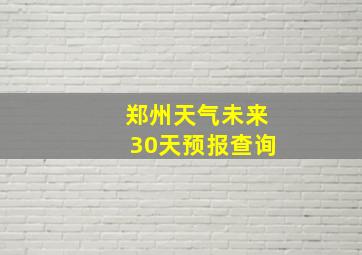 郑州天气未来30天预报查询