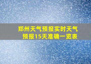 郑州天气预报实时天气预报15天准确一览表