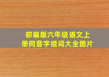 部编版六年级语文上册同音字组词大全图片