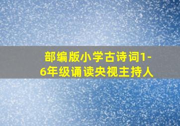 部编版小学古诗词1-6年级诵读央视主持人