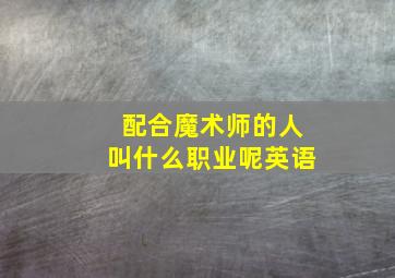 配合魔术师的人叫什么职业呢英语