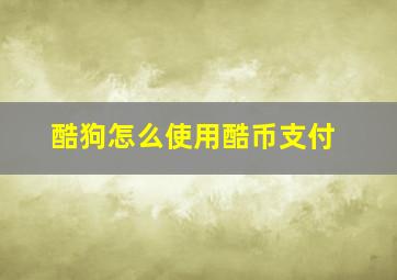 酷狗怎么使用酷币支付