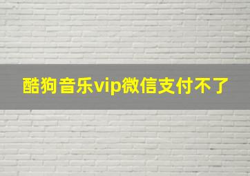 酷狗音乐vip微信支付不了