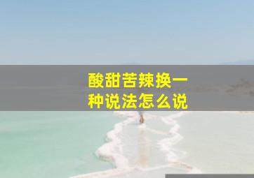 酸甜苦辣换一种说法怎么说