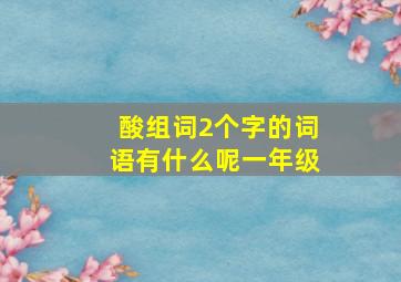 酸组词2个字的词语有什么呢一年级