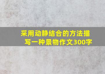 采用动静结合的方法描写一种景物作文300字