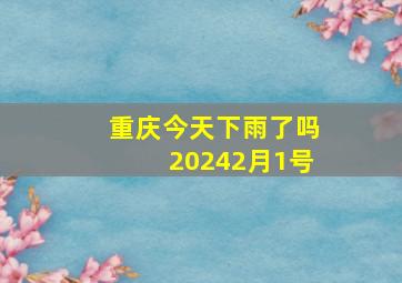 重庆今天下雨了吗20242月1号