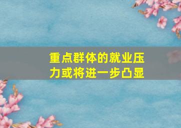 重点群体的就业压力或将进一步凸显