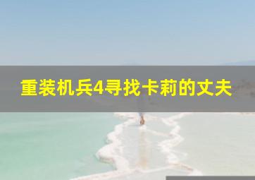 重装机兵4寻找卡莉的丈夫