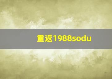 重返1988sodu