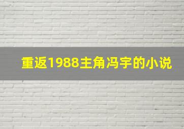 重返1988主角冯宇的小说