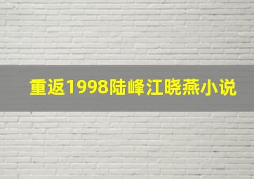 重返1998陆峰江晓燕小说