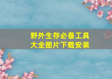 野外生存必备工具大全图片下载安装