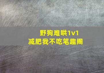 野狗难哄1v1减肥我不吃笔趣阁