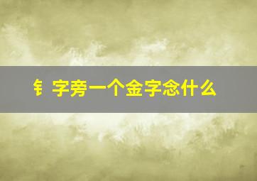 钅字旁一个金字念什么