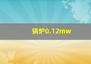 锅炉0.12mw