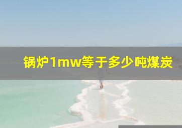 锅炉1mw等于多少吨煤炭