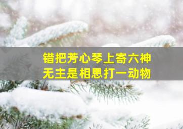 错把芳心琴上寄六神无主是相思打一动物