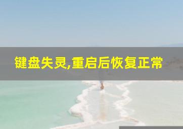 键盘失灵,重启后恢复正常