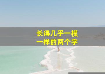 长得几乎一模一样的两个字