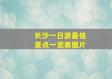 长沙一日游最佳景点一览表图片