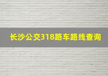 长沙公交318路车路线查询