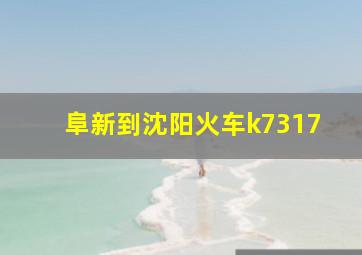 阜新到沈阳火车k7317