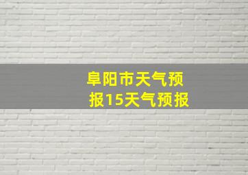 阜阳市天气预报15天气预报