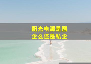 阳光电源是国企么还是私企