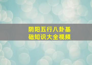 阴阳五行八卦基础知识大全视频