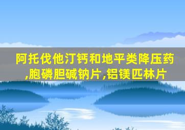 阿托伐他汀钙和地平类降压药,胞磷胆碱钠片,铝镁匹林片