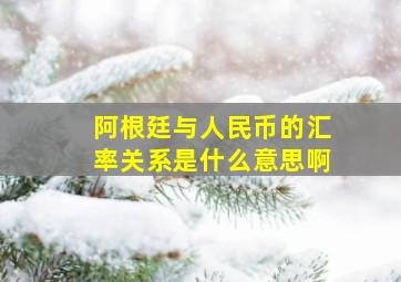 阿根廷与人民币的汇率关系是什么意思啊