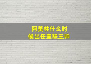 阿莫林什么时候出任曼联主帅