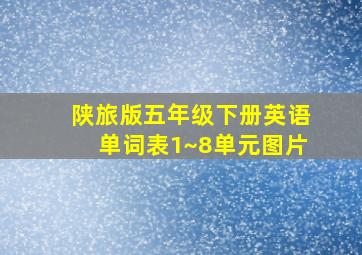 陕旅版五年级下册英语单词表1~8单元图片