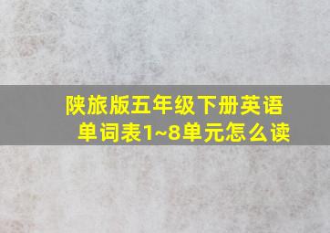 陕旅版五年级下册英语单词表1~8单元怎么读