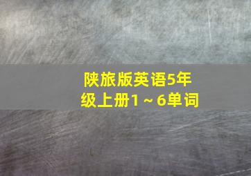 陕旅版英语5年级上册1～6单词