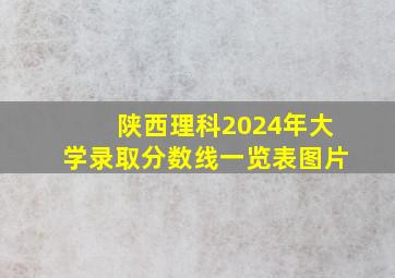 陕西理科2024年大学录取分数线一览表图片