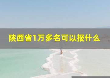 陕西省1万多名可以报什么