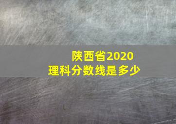 陕西省2020理科分数线是多少