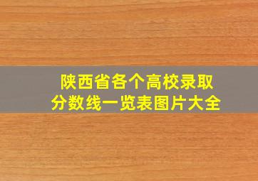 陕西省各个高校录取分数线一览表图片大全