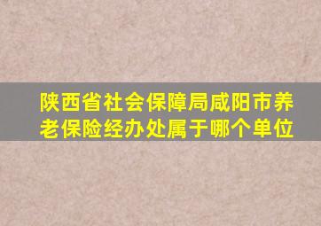 陕西省社会保障局咸阳市养老保险经办处属于哪个单位