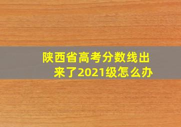 陕西省高考分数线出来了2021级怎么办