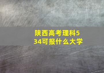 陕西高考理科534可报什么大学