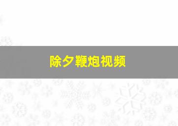 除夕鞭炮视频