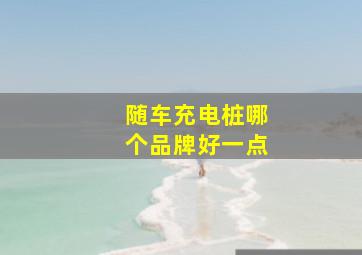 随车充电桩哪个品牌好一点