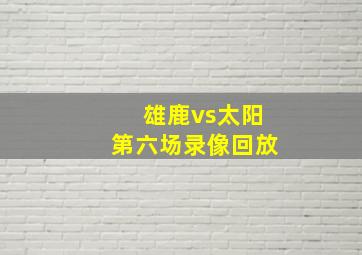 雄鹿vs太阳第六场录像回放