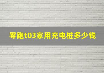 零跑t03家用充电桩多少钱